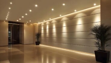 LEDs integrados en paredes y tabiques