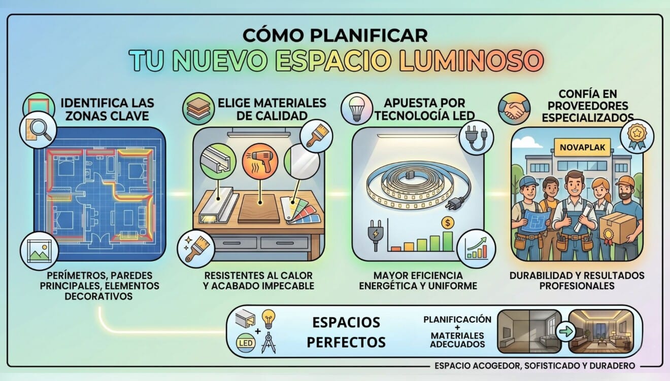 Planifica tu nuevo espacio luminoso