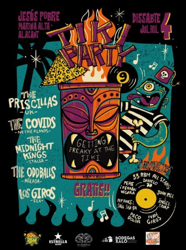 Cartel de la IX Tiki Party de Jesús Pobre