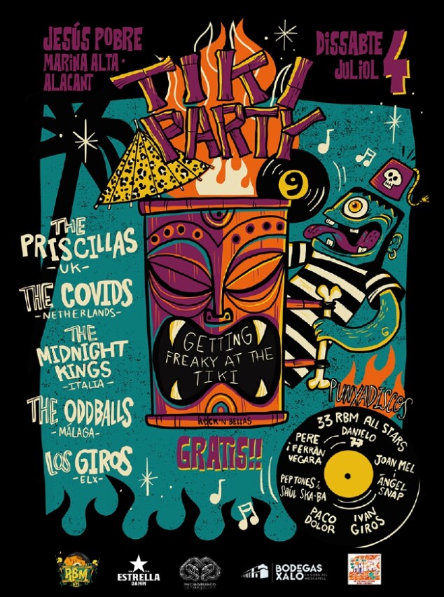 Imagen: Cartel de la IX Tiki Party de Jesús Pobre