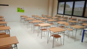 una de las aulas preparadas para la pau