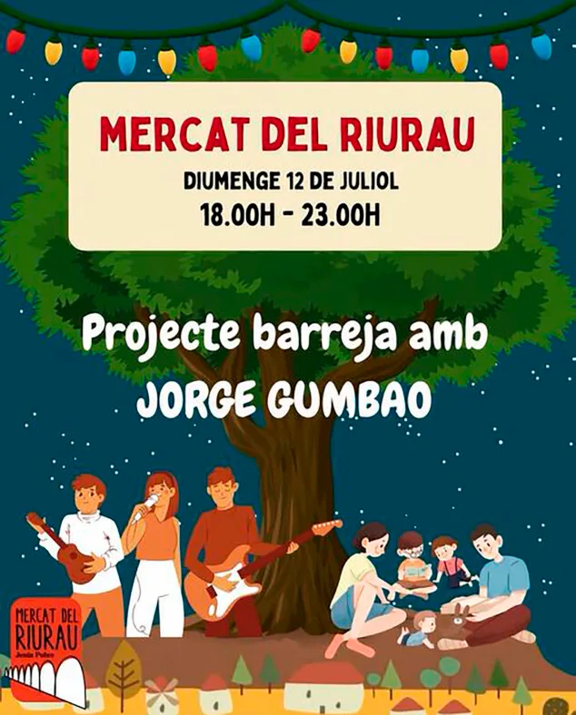 Imagen: Actuación Jorge Gumbau en el Mercat del Riurau de Jesús Pobre