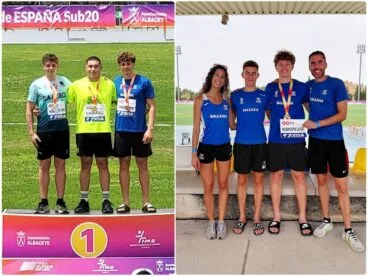 Atletas del C.A. Baleària Diànium en el Campeonato de España Sub20 de Albacete