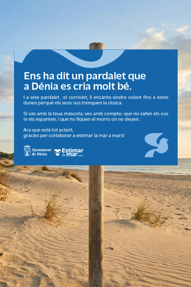 Dénia lanza «Estimar la mar (a mars)» para para la protección del medio marino 3 Imagen: Cartel de la campaña 'Estimar la mar' en Dénia