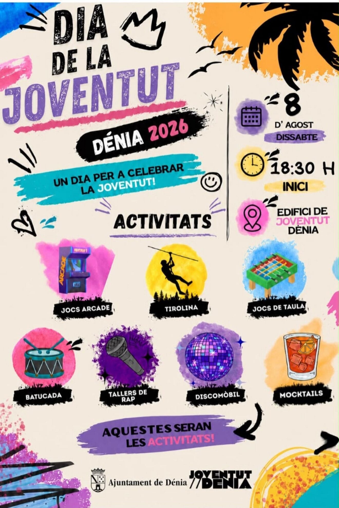 Cartel oficial del Día de la Juventud de Dénia 2026