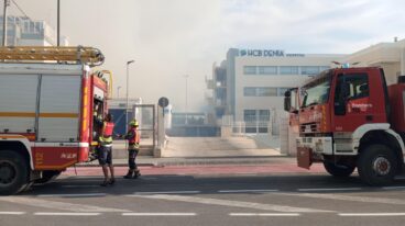 Despliegue de medios en el incendio de Dénia