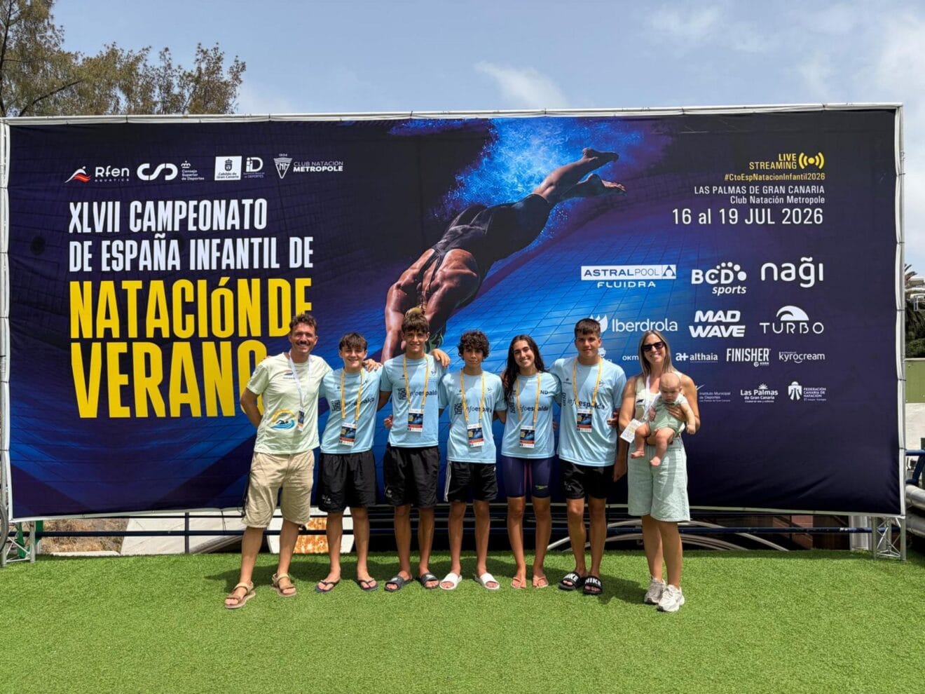 El equipo del Club Natació Dénia en el Campeonato de España Infantil