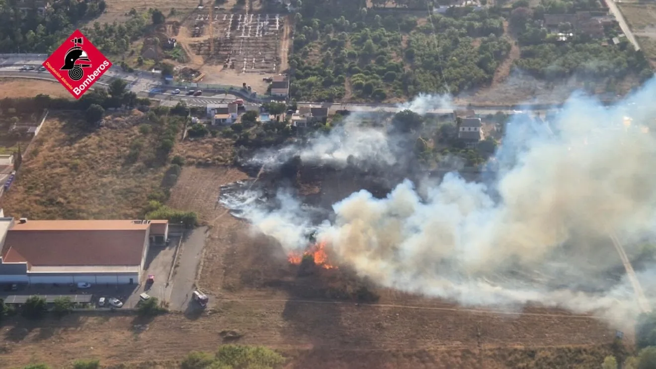 Incendio declarado en Dénia