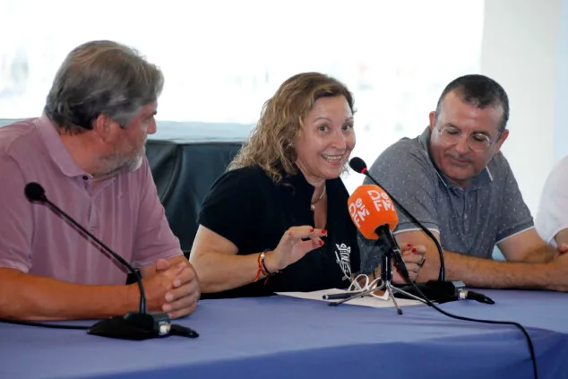 Imagen: Amparo Mata durante el acto de presentación de los Moros y Cristianos Dénia 2026