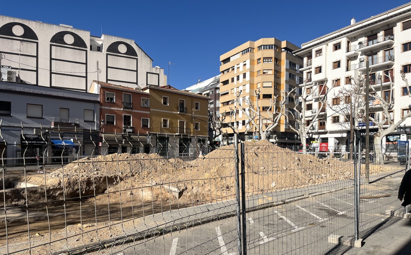 Obras de la plaza María Hervás