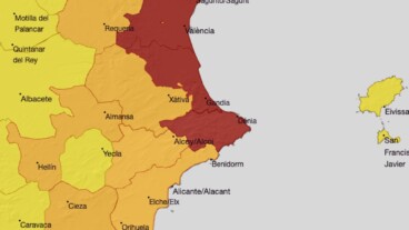 Alerta roja en Dénia decretada por la AEMET