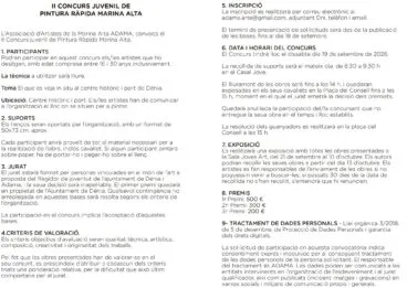 Bases del II Concurso Juvenil de Pintura Rápida Marina Alta