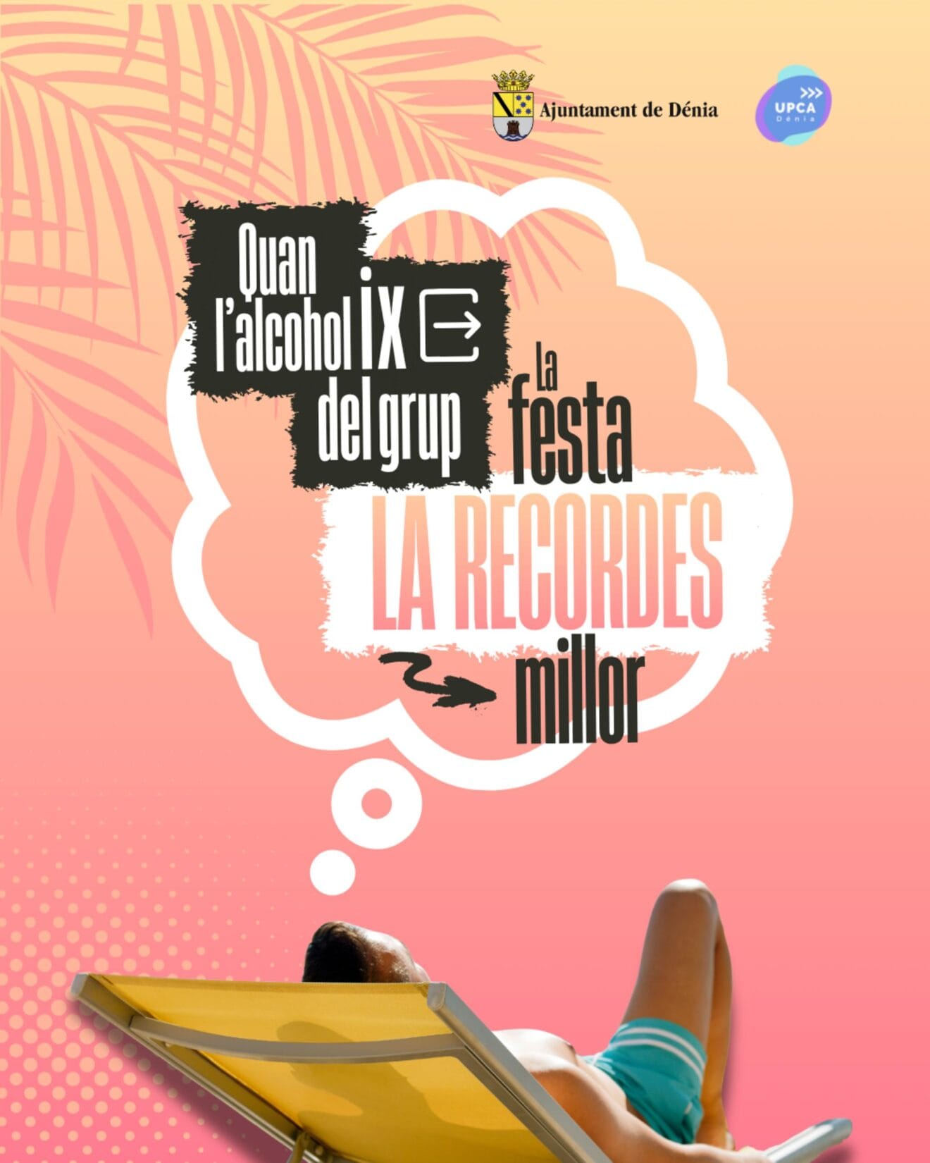 Imagen campaña prevención alcohol jóvenes UPCA Dénia