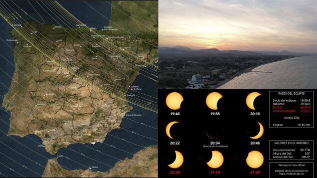 Cómo se verá el eclipse solar en los 33 municipios de la Marina Alta: horarios exactos pueblo a pueblo 2 como se vera el eclipse solar en los 33 municipios de la marina alta
