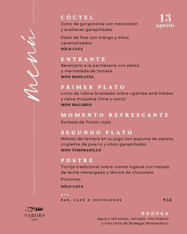 la primera velada ofrecera un gran recorrido gastronomico