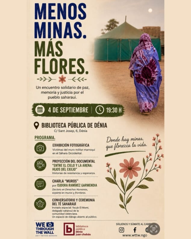 Dénia se moviliza para llevar 10 toneladas de material escolar al Sáhara 14 menos minas mas flores