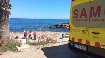 Intervención del SAMU por un fallecido en la costa
