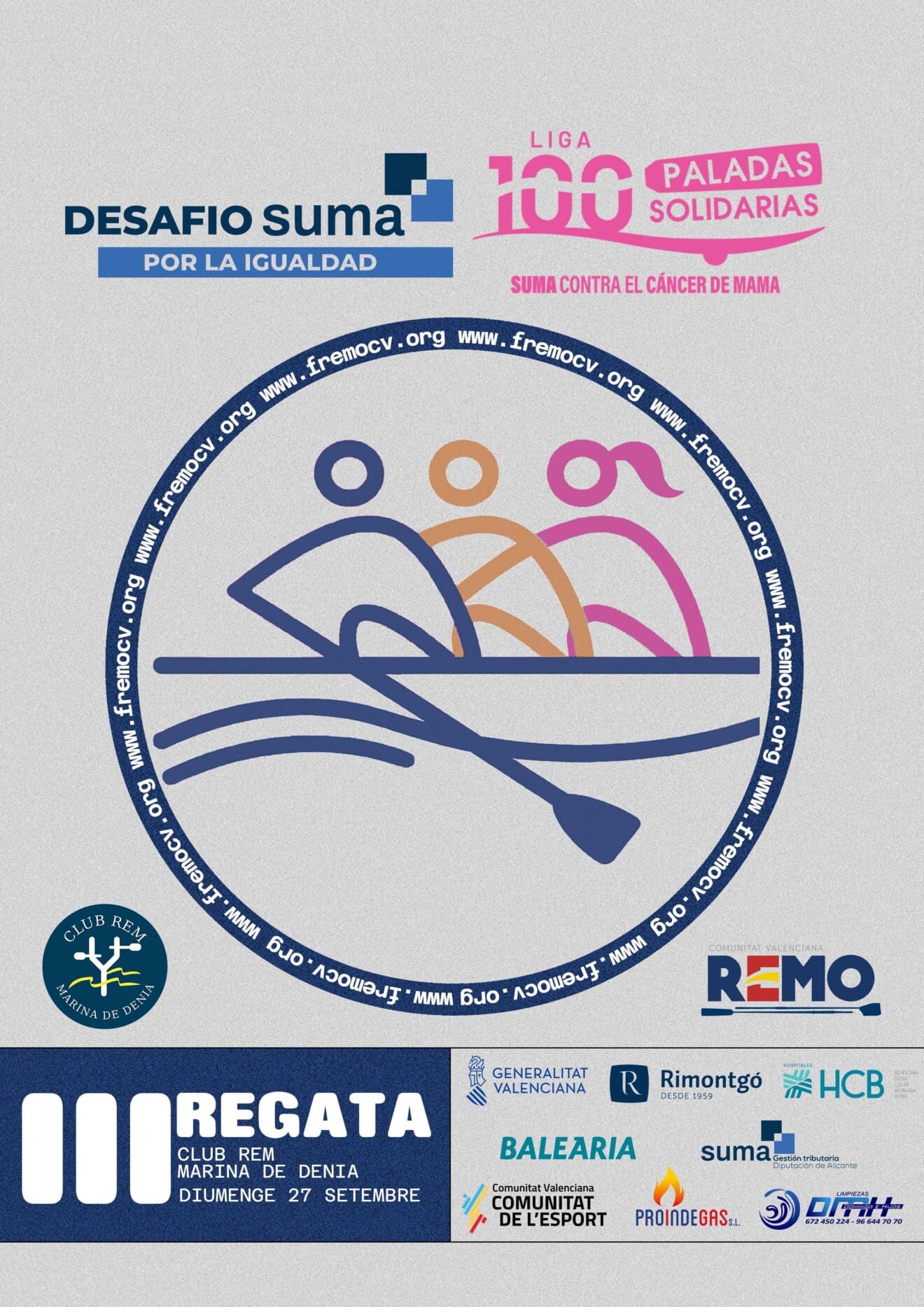 Cartel de la VIII Regata de Remo en Dénia
