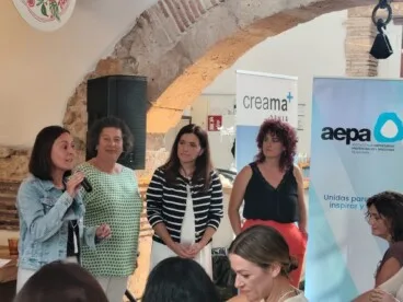 La concejala durante el concurso de Pitch femenino en Dénia