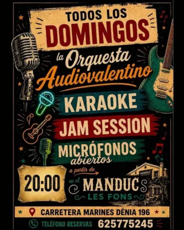 Domingos de karaoke y fiesta con la Orquesta Audiovalentino