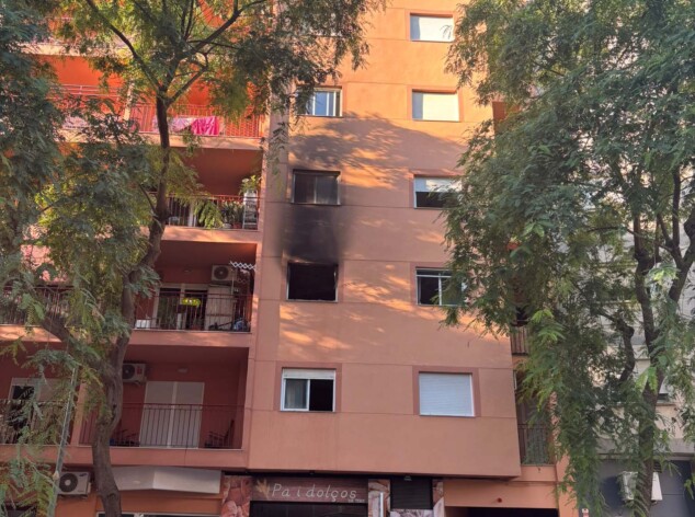 Imagen: Estado del edificio tras el incendio