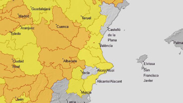 La AEMET pone en aviso a la Marina Alta y la previsión anticipa más calor después del fin de semana 6 mapa de avisos activos de la aemet el viernes 4 septiembre 2026 en la comunitat valenciana
