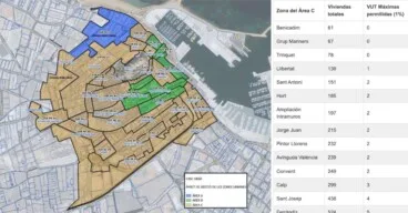 El falso adiós a los pisos turísticos en Dénia y su letra pequeña: el mapa real de la cantidad de VUT por barrio 3 viviendas turisticas permitidas en denia segun el barrio