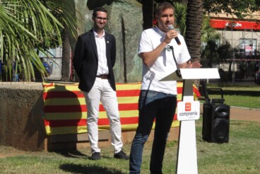El diputado de Compromís en les Corts Valencianes, Gerard Fullana, reivindicando los servicios públicos y el tren para la comarca