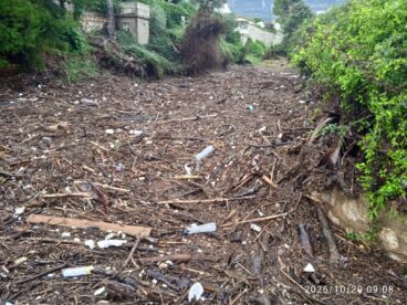 Estado del barranco de Santa Llúcia tras el temporal