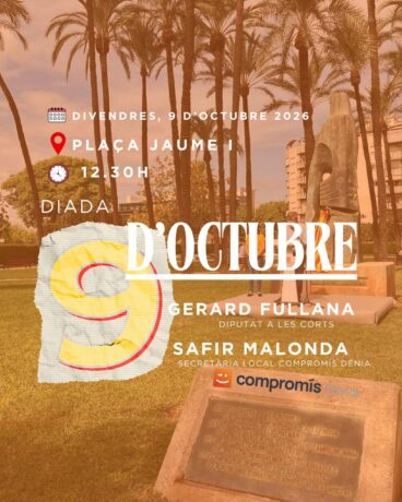 Cartel acto 9 d’Octubre Compromís Dénia