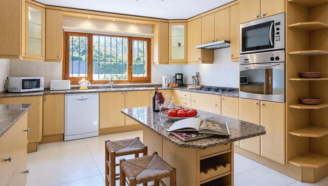Cocina ámplia y equipada