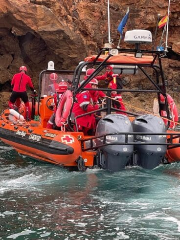 La embarcación LS-Montgó de Cruz Roja Dénia en servicio