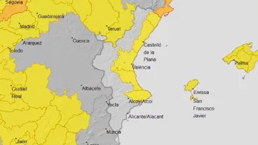 mapa de avisos activos de la aemet el sabado 3 de octubre 2026 en la comunitat valenciana
