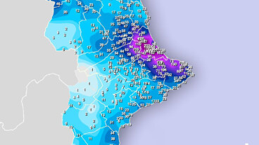 Emergencias activa la preemergencia hidrológica en la cuenca Pego-Girona-Gorgos 2 mapa de precipitacion acumulada de avamet en la marina alta a dia 18 de octubre 2026 a las 15 22 horas