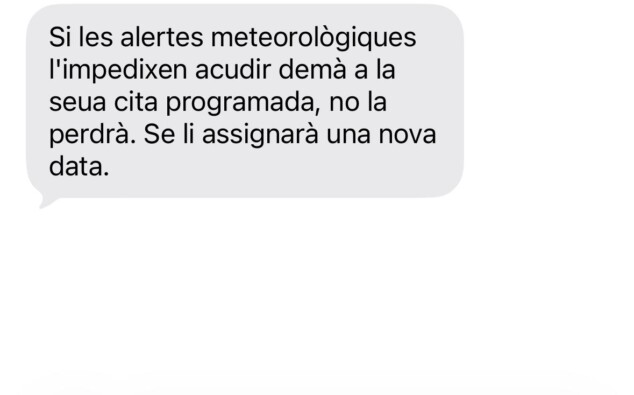 mensaje enviado por sanidad a la ciudadania