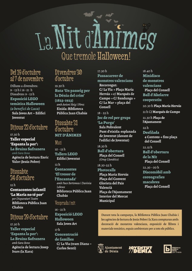 Imagen: Programa de la Nit de les Ànimes de Dénia